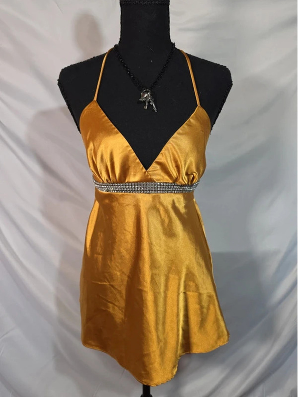 Faux silk top